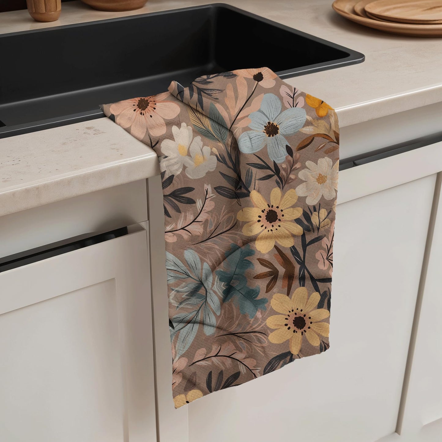 Microfiber Towel Quick Drying Kitchen Tea Towels Cloths 18“x30” inches Hand Dish Cloth (Sunset Tropics)