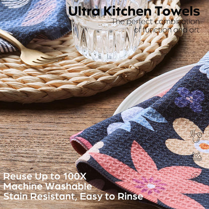 Premium Waffle Microfiber Cloth Dish Towels, Quick Dry,Hand Tea Towels for The Kitchen,Drying Dishes, Decorative Dish Towels, 30x18 inch